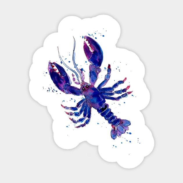 Purple Lobster Sticker by ZeichenbloQ